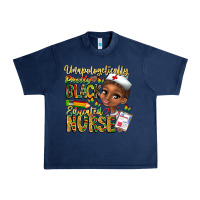 Navy unapologetically pretty black educated nurse Urban Heavy Tee - CowhideDigitalArt