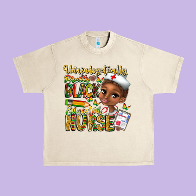 Unapologetically Pretty Black Educated Nurse Urban Heavy Tee Designed By Cowhidedigitalart