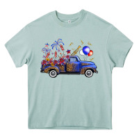 Arona Western Truck Fourth Of July Heavy Core Tee - FaDigitalArtStudio