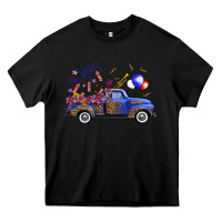 Black Western Truck Fourth Of July Heavy Core Tee - FaDigitalArtStudio