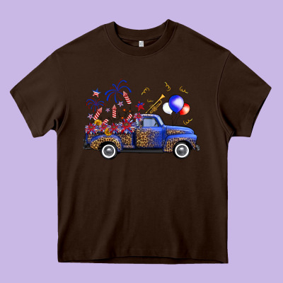 Western Truck Fourth Of July Heavy Core Tee Designed By Fadigitalartstudio