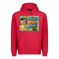 Cardinal pumpkin spice junkie Premium Hoodie - BarkalooDesign