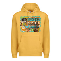Mustard pumpkin spice junkie Premium Hoodie - BarkalooDesign