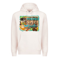 Pale Pink pumpkin spice junkie Premium Hoodie - BarkalooDesign