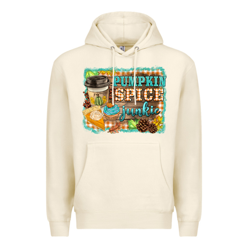 Pumpkin Spice Junkie Premium Hoodie by BarkalooDesign | Teevron