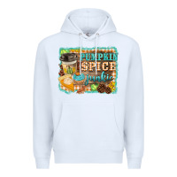 White pumpkin spice junkie Premium Hoodie - BarkalooDesign