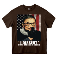 Chocolate Brown Notorious R.B.G. Funny Progressive, Liberal Ruth Bader Ginsburg Heavy Core Tee - artisFamous