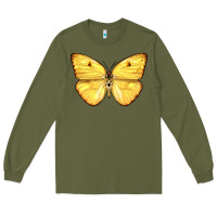 Army Green Cloudless Sulphur Butterfly Long Sleeve Tee - LillyAllenDesigns