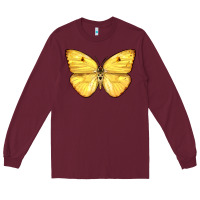 Burgundy Cloudless Sulphur Butterfly Long Sleeve Tee - LillyAllenDesigns