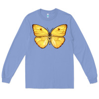 Colony Blue Cloudless Sulphur Butterfly Long Sleeve Tee - LillyAllenDesigns