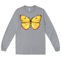 Heather Grey Cloudless Sulphur Butterfly Long Sleeve Tee - LillyAllenDesigns