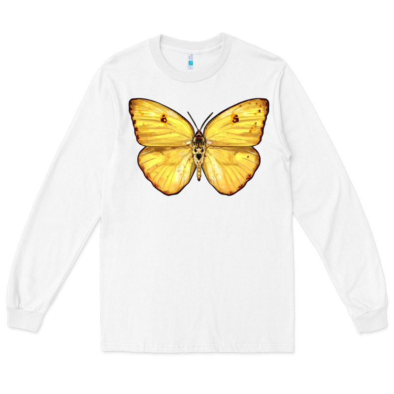 Cloudless Sulphur Butterfly Long Sleeve Tee by LillyAllenDesigns | Teevron