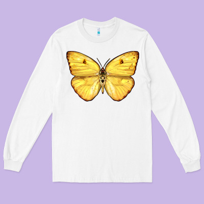 Cloudless Sulphur Butterfly Long Sleeve Tee Designed By Lillyallendesigns