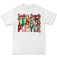 White Santa's Favorite Tennis Player For Christmas Premium Tee - FaDigitalArtStudio