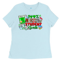 Baby Blue 100 Nursing Student Tears Ladies Tee - CowhideDigitalArt