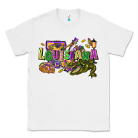 White louisiana mardi gras Classic Tee - FaDigitalArtStudio
