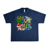 Navy summer time Urban Heavy Tee - CowhideDigitalArt
