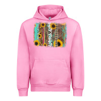 Fuchsia Pink aztec leopard turquoise sunflower background Urban Hoodie - RanaPortraitStore