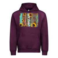 Mauve Wine aztec leopard turquoise sunflower background Urban Hoodie - RanaPortraitStore