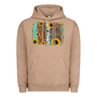 Pigment Burro aztec leopard turquoise sunflower background Urban Hoodie - RanaPortraitStore