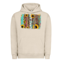 Pigment French Oak aztec leopard turquoise sunflower background Urban Hoodie - RanaPortraitStore