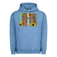 Pigment Pebble Blue aztec leopard turquoise sunflower background Urban Hoodie - RanaPortraitStore