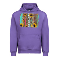 Tulip aztec leopard turquoise sunflower background Urban Hoodie - RanaPortraitStore