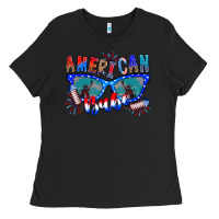 Black American babe Ladies Tee - CowhideDigitalArt
