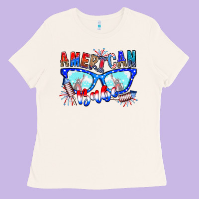 American Babe Ladies Tee Designed By Cowhidedigitalart
