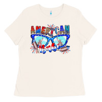 Bone American babe Ladies Tee - CowhideDigitalArt