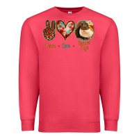 Cardinal Peace Love Guinea Pigs Premium Sweatshirt - Jasminsmagicworld