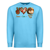 Ocean Blue Peace Love Guinea Pigs Premium Sweatshirt - Jasminsmagicworld