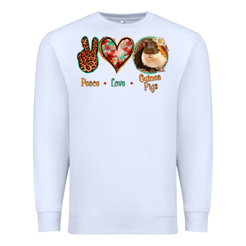 Peace Love Guinea Pigs Premium Sweatshirt by Jasminsmagicworld | Teevron