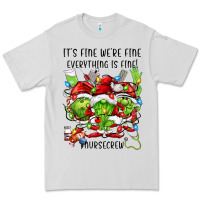 Dove Grey it's fine we're fine everythıng is fine! nursecre Premium Tee - FaDigitalArtStudio