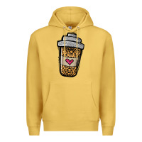 Antique Gold leopard glitter coffee cup Premium Hoodie - Jasminsmagicworld