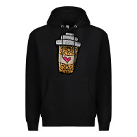 Black leopard glitter coffee cup Premium Hoodie - Jasminsmagicworld