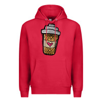 Cardinal leopard glitter coffee cup Premium Hoodie - Jasminsmagicworld