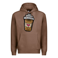Chestnut leopard glitter coffee cup Premium Hoodie - Jasminsmagicworld