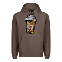 Coffee leopard glitter coffee cup Premium Hoodie - Jasminsmagicworld