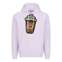 Lilac leopard glitter coffee cup Premium Hoodie - Jasminsmagicworld