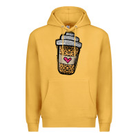 Mustard leopard glitter coffee cup Premium Hoodie - Jasminsmagicworld