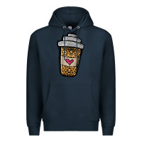 Navy leopard glitter coffee cup Premium Hoodie - Jasminsmagicworld