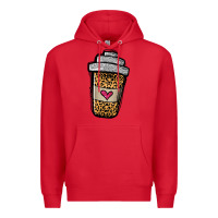 Red leopard glitter coffee cup Premium Hoodie - Jasminsmagicworld