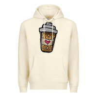 Sandshell leopard glitter coffee cup Premium Hoodie - Jasminsmagicworld