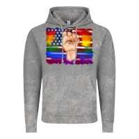 Cloud Rock lgbtq flag and american flag with hand Vintage Hoodie - Artiststas