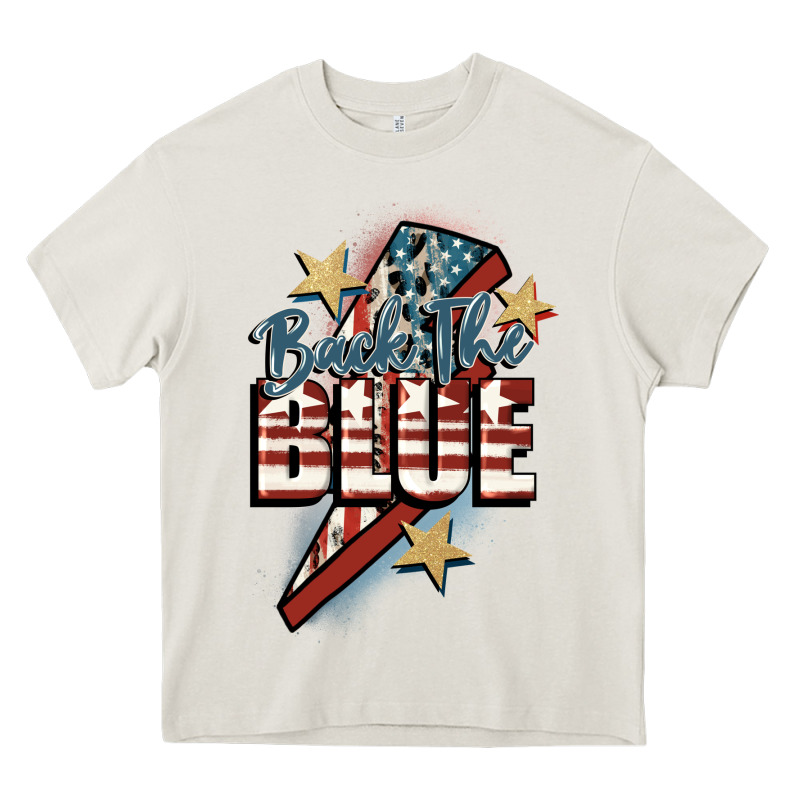 Back The Blue Heavy Core Tee by FaDigitalArtStudio | Teevron