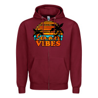 Burgundy Summer Vibes Zipper Hoodie - Jasminsmagicworld