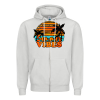 Dove Grey Summer Vibes Zipper Hoodie - Jasminsmagicworld