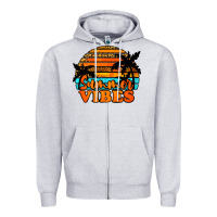 Heather Grey Summer Vibes Zipper Hoodie - Jasminsmagicworld