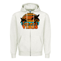 Oatmeal Heather Summer Vibes Zipper Hoodie - Jasminsmagicworld